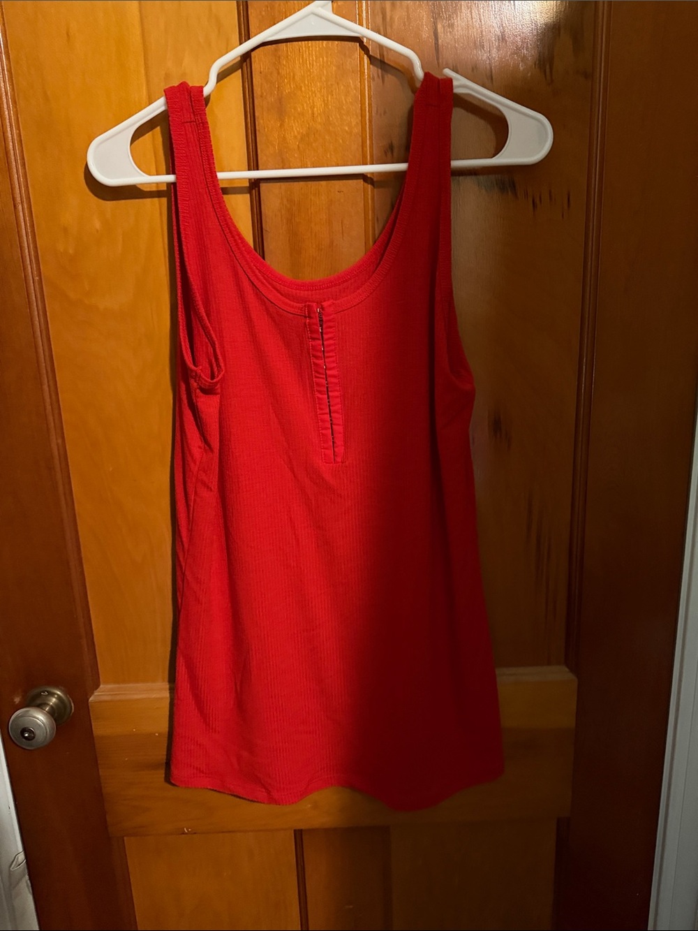 torrid Red Ribbed Scoop Tank